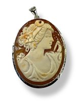 Pendente Mandile 1922 Donna Cammei  in Argento Conchiglia 2MCICM26 - 2MCICM26
